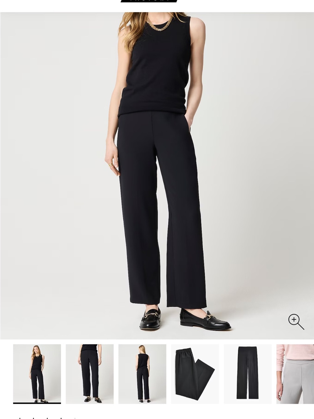 J. Crew Black Wide-Leg Trousers **Tall**